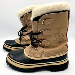 Sorel Caribou Leather Pac Boots - Sz 7 Men